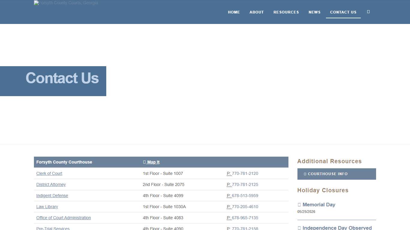 Contact Us - Forsyth County Courts